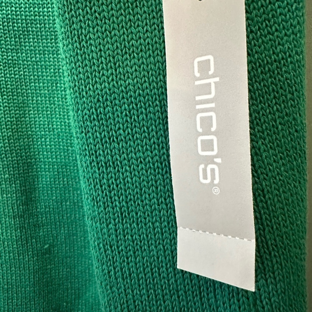 Chico's Green Ribbed Tank Top - Picture 3 of 6